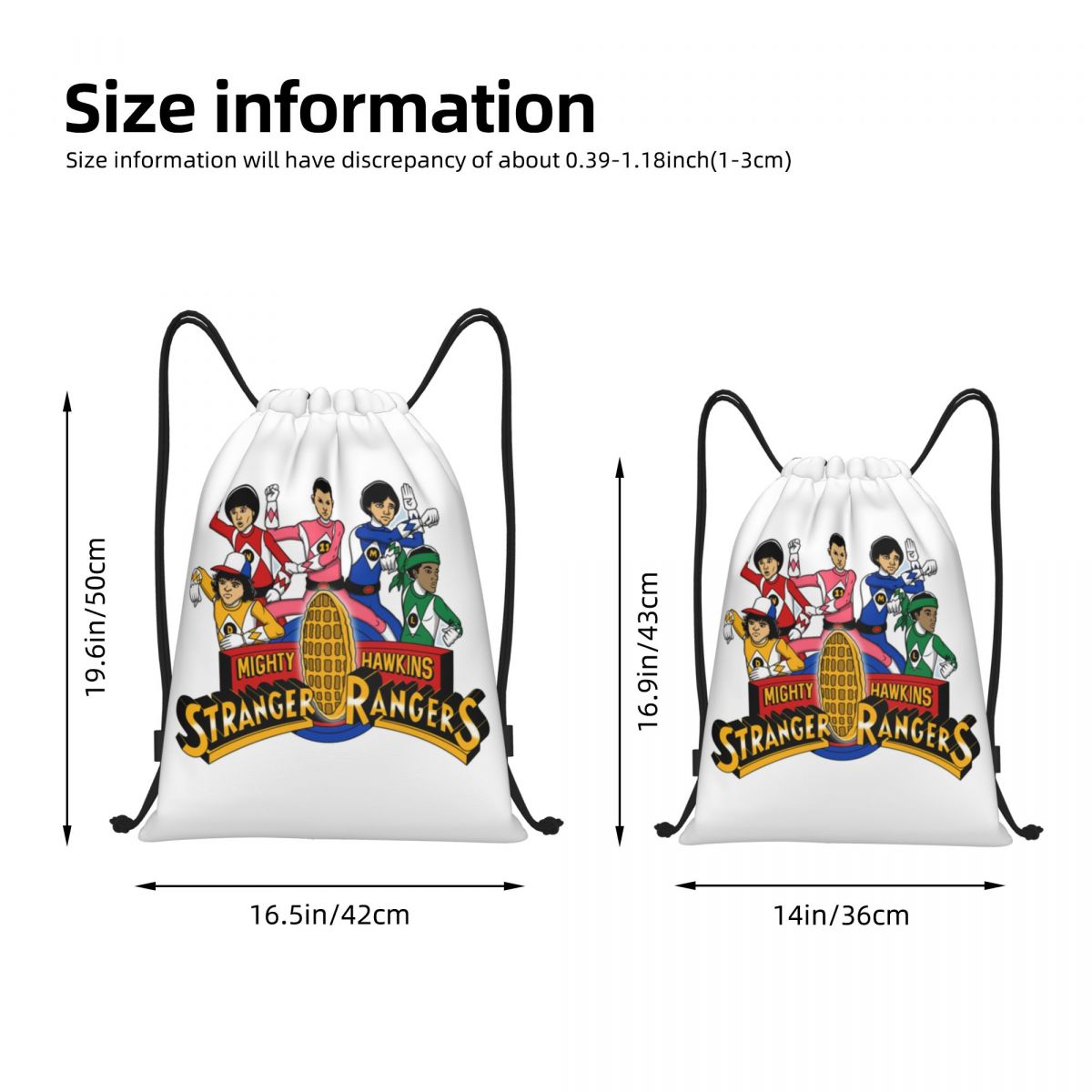 Sac à cordon Stranger Things Mighty Hawkins Rangers – visuel 3