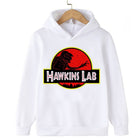 Sudadera infantil Stranger Things Hawkins Lab blanca