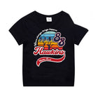 Camiseta infantil negra Stranger Things Hawkins 83