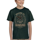 Camiseta infantil verde Stranger Things Welcome to Hawkins