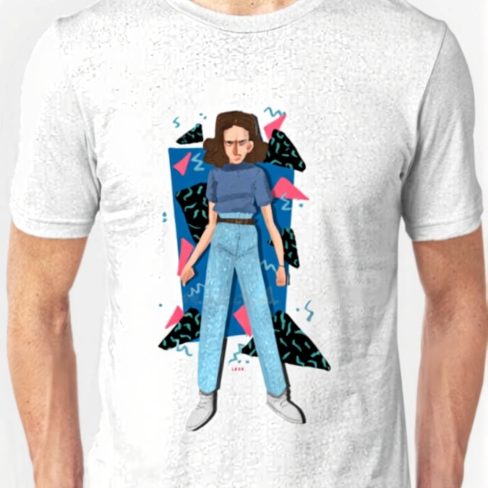 T-shirt homme Stranger Things portrait d'Onze – coloris Blanc