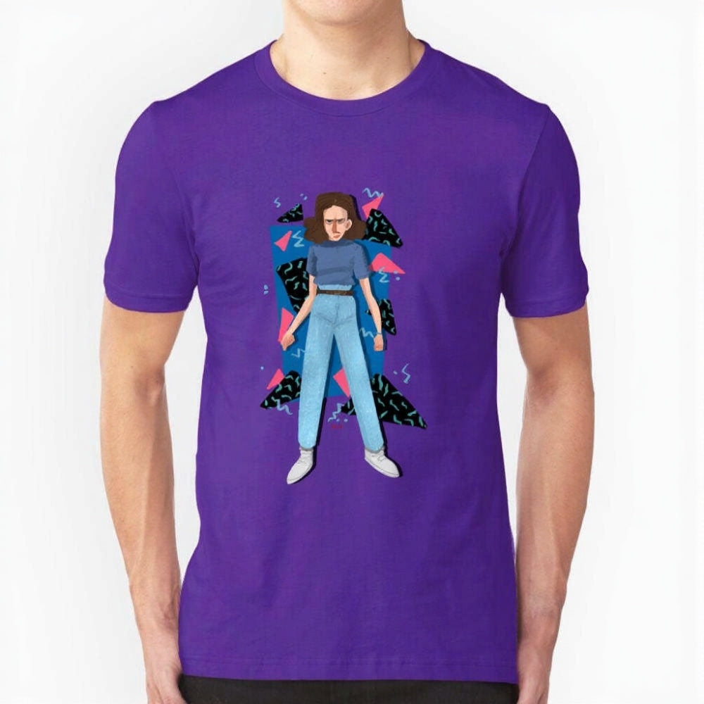 T-shirt homme Stranger Things portrait d'Onze – coloris Violet